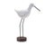 Modern Carved Wood Sea Bird with Metal Stand (Set of 2) For Sale - Image 3 of 9