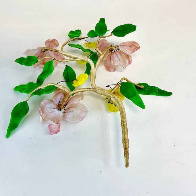 Mid-Century Boho Chic Japanese Acrylic-Lucite Cherry Blossom Wall Sculptural Object For Sale - Image 11 of 11