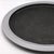 A Modernist round tray by artist Lorenzo Burchiellaro. Textured cast aluminum. Signed Burchiellaro.