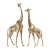 Hollywood Regency Style Polished Brass Giraffe Sculptures, Pair For Sale