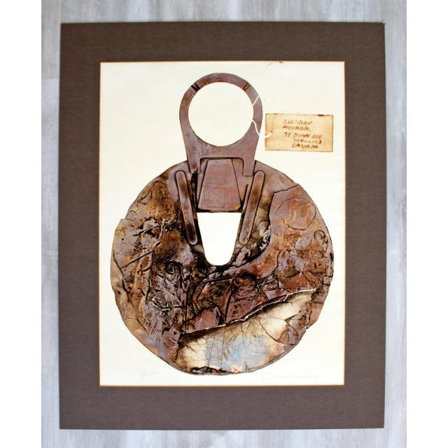 1960s Mid Century Modern Unframed Matted Monoprint Signed J. Hovadik 1965 8/25 For Sale - Image 5 of 5