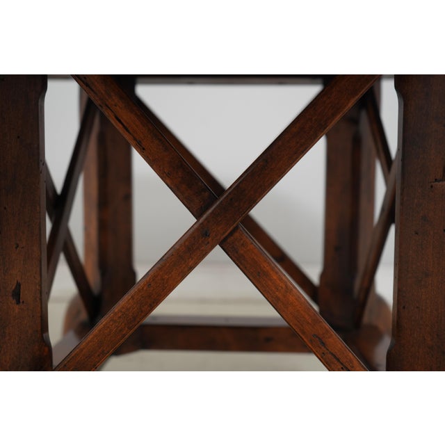 Guy Chaddok Round Distressed Dining Room Table For Sale - Image 11 of 18