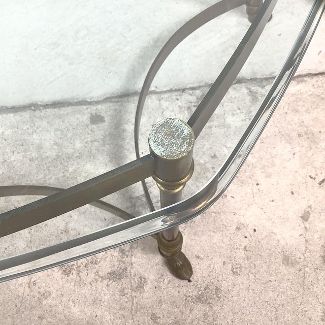 1960s Neoclassical Brass and Glass Hoof Foot Coffee Table in the Style of La Barge For Sale - Image 17 of 18