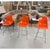 Eames Charles Eames for Herman Miller Orange Fiberglass Counter Height Stools For Sale - Image 4 of 18