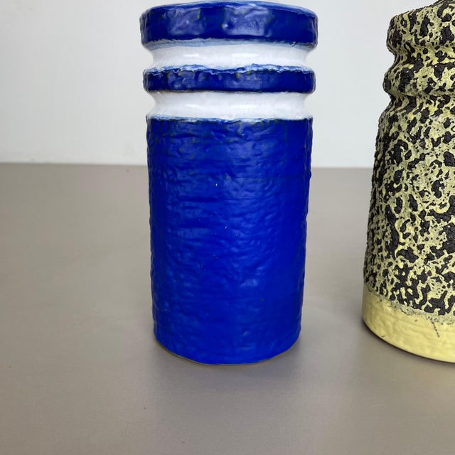 1970s Fat Lava Ceramic Pottery Vase from Veb Haldensleben, GDR Germany, 1970s For Sale - Image 5 of 18