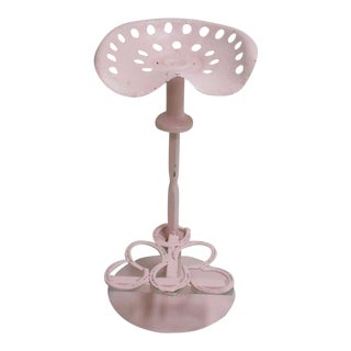 Antique Industrial Custom Made Tractor Seat Bar Stool For Sale