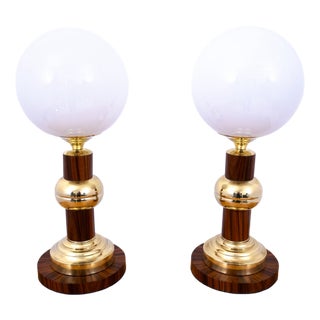 Art Deco Table Lamps, Poland, 1950, Set of 2 For Sale