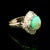 Early 21st Century Australian Opal Diamond Platinum Burst Ring, Size 7.5 For Sale - Image 5 of 5