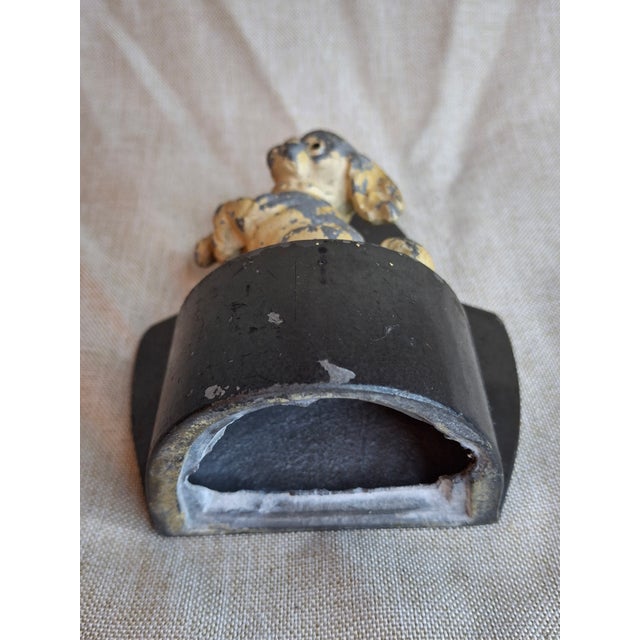 Antique Judd Co Cast Iron Japanese Spaniel Dog Doorstop 1267 Begging Pup 1920s For Sale - Image 11 of 17