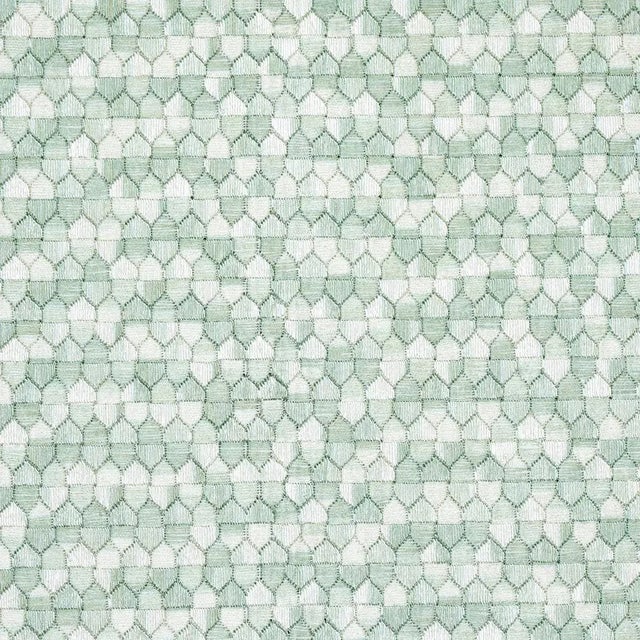 Sample - Schumacher Ivins Embroidery Fabric, Mineral For Sale