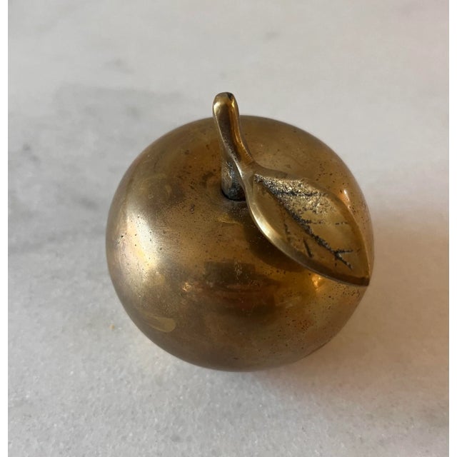Vintage Brass Apple Bell For Sale - Image 4 of 8