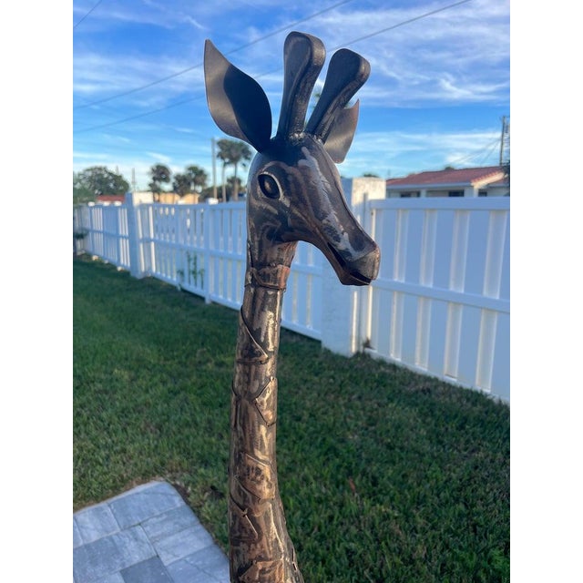 Brutalist Mid Century Giraffe Statue For Sale - Image 10 of 12