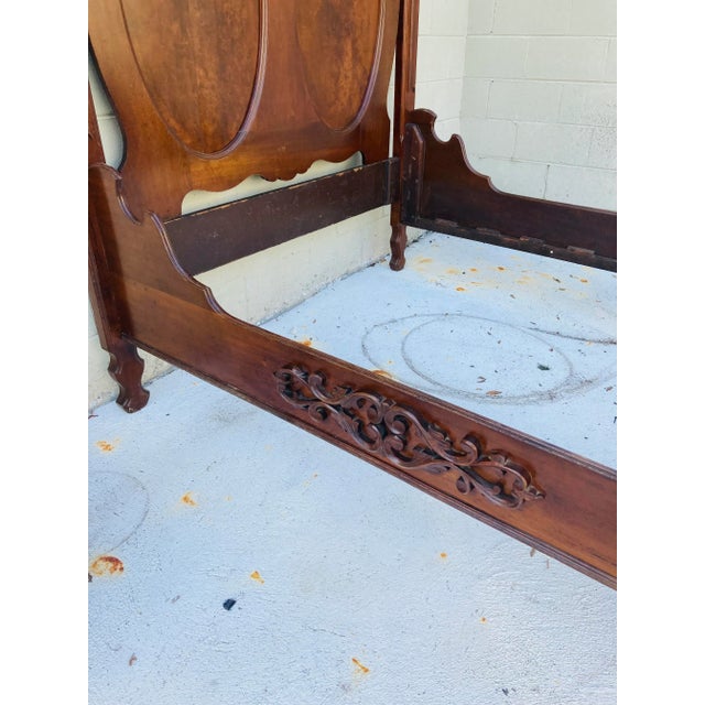 Mid 19th Century Antique Carved Bed For Sale - Image 5 of 13