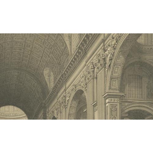 Gold After Bayot, Interior of St. Peter's Basilica, Vatican, Rome, 1869, Lithograph For Sale - Image 8 of 10