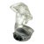 Vintage Lalique France Floreal Frosted Crystal Nude Female Figurine on Black Base - Signed For Sale