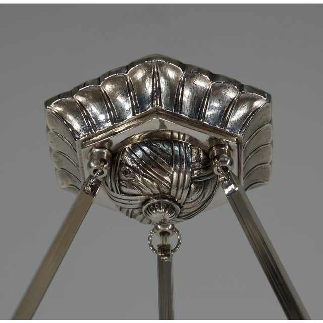 French Art Deco Pendant Light by Barbier Et Corneloup & Degue 1920s France For Sale - Image 9 of 16
