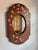 Rustic Vintage Hand Painted Floral Wood Wall Mirror Folk Art Pink Flowers For Sale - Image 3 of 9