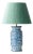 Fajalauza Ceramic Table Lamp with Hand-Woven Merino Wool Lampshade by Amitabha Studio For Sale