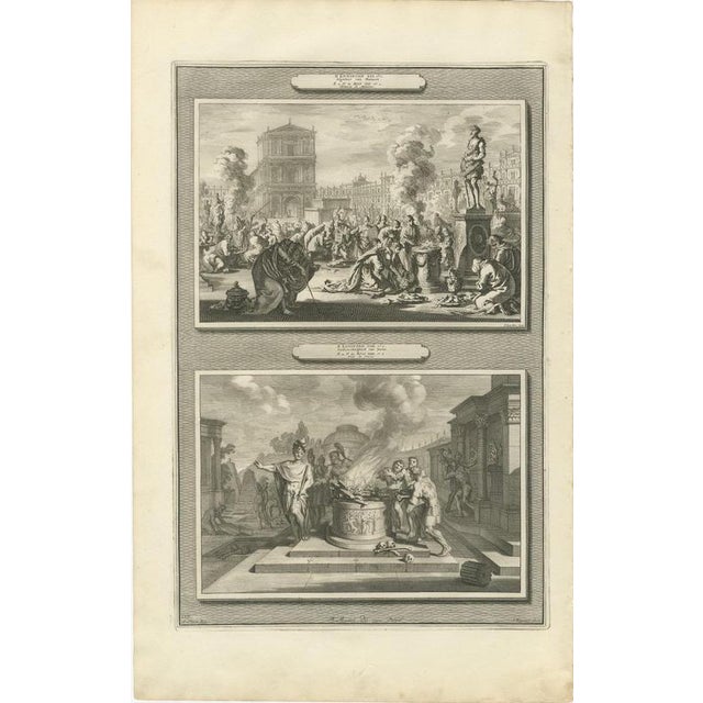 Baroque Pieter Mortier, Idolatry of Manasseh and the Piety of King Josiah, Pieter 1700, Engraving For Sale - Image 3 of 12