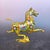 Late 19th Century Cloisonné Enamel Galloping Horse Statue on Swallow Base, 980g For Sale In Los Angeles - Image 6 of 9