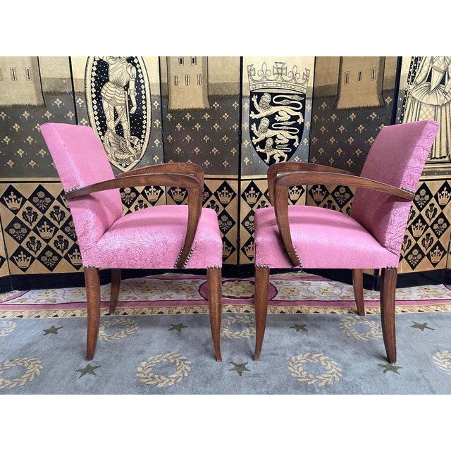 Wood Set of Bridge Armchairs For Sale - Image 7 of 11