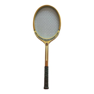 Vintage Davis “Lady Elite” Wooden Tennis Racket With Vinyl Cover For Sale