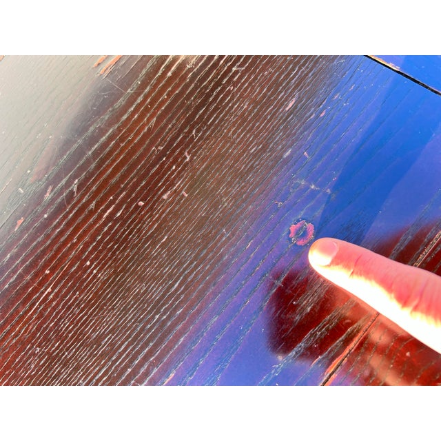 Vintage Ebony Finish Chinoiserie Style Console or Hall Table Circa 1970’s For Sale - Image 12 of 12