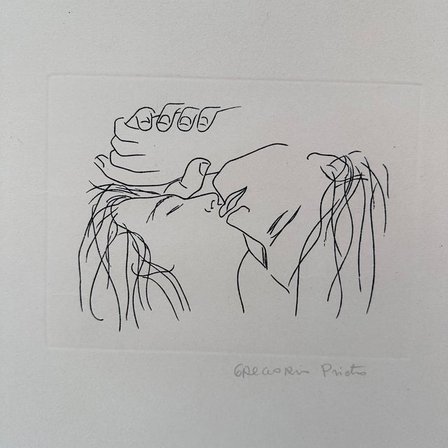 Gregorio Prieto, Serigraph on Paper The Kiss, 1920s, Paper For Sale - Image 3 of 18