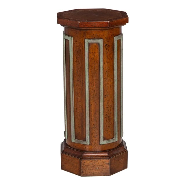 Vintage Mid-Century Octagonal Short Pedestal Column For Sale