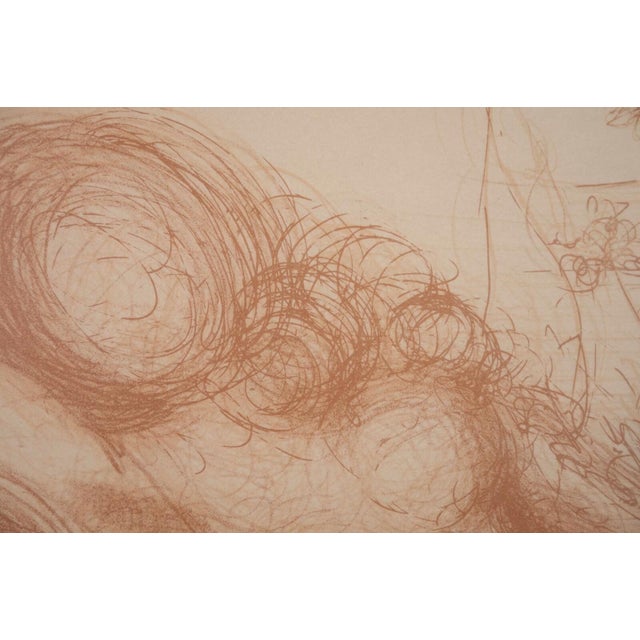 Paper Salvador Dali Le Nu a La Guitarre (The Nude on the Guitar, Serenade) Lithograph For Sale - Image 7 of 9