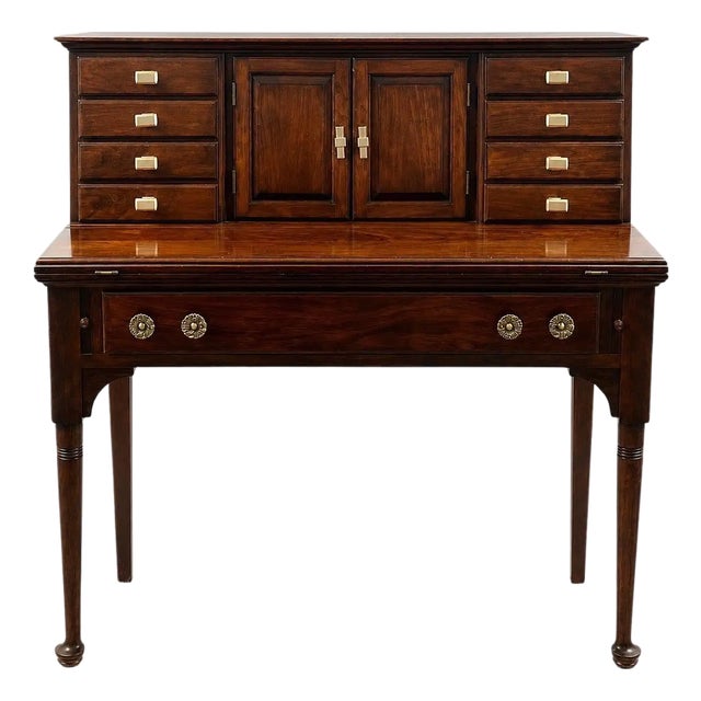 Queen Anne Style Pennsylvania House Secretary Writing Desk in Cherry Wood For Sale