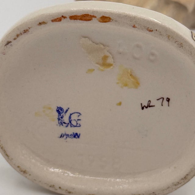 Antique White Vintage German Porcelain “Christchild With Holly” Figurine – Devotional Christmas Accent For Sale - Image 8 of 9