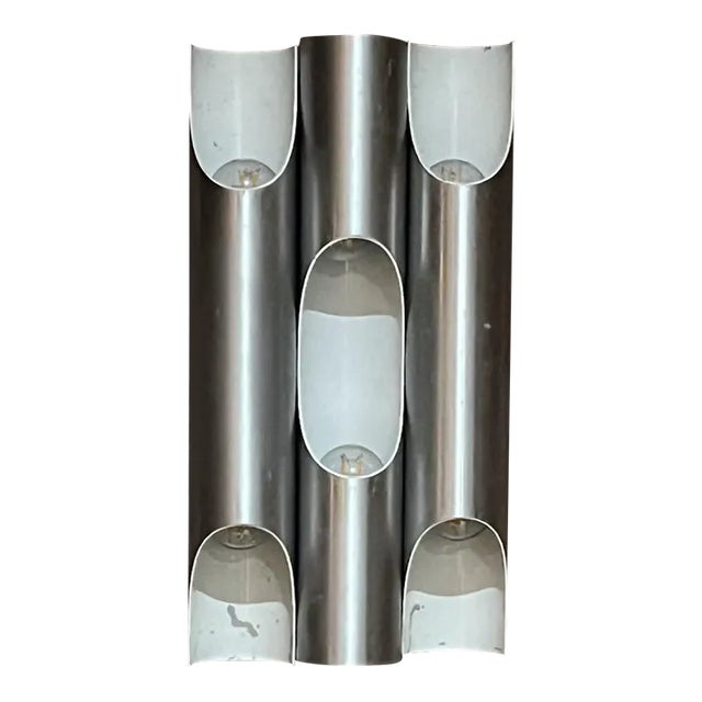 1960s Fuga Metal Tubular Wall Sconce Maija Liisa Komulainen Raak Amsterdam For Sale