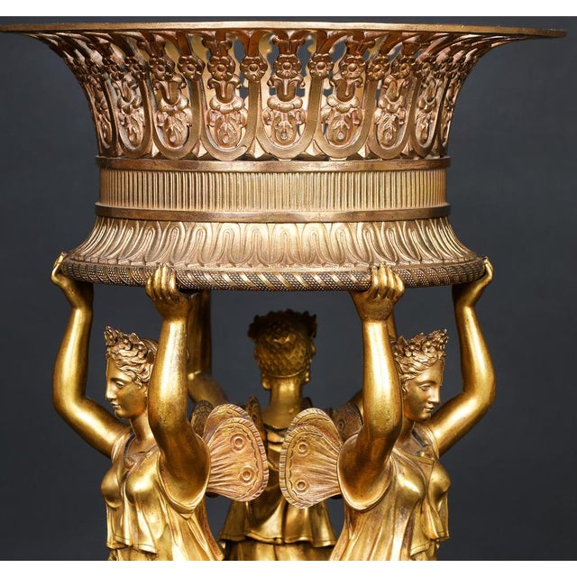 Antique Gilded Bronze Centerpiece Empire, France, 1825 For Sale - Image 11 of 18