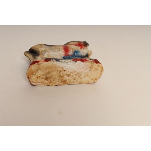 Vintage Americana Painted Red, White, and Blue Chalkware Horse Sculpture / Figurine For Sale In New York - Image 6 of 15