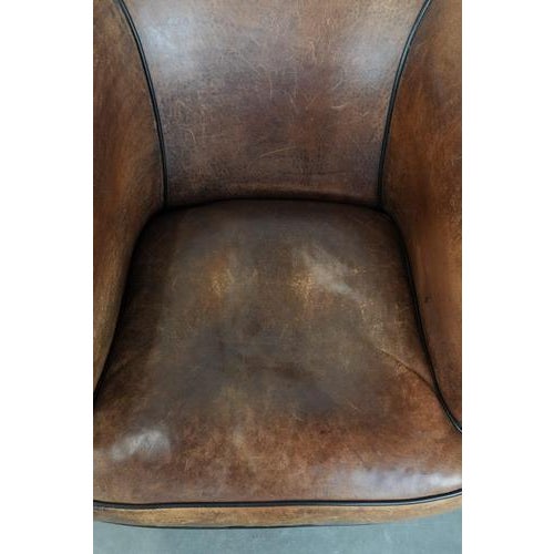 Vintage Club Chairs in Sheepskin Leather, Set of 2 For Sale - Image 6 of 14