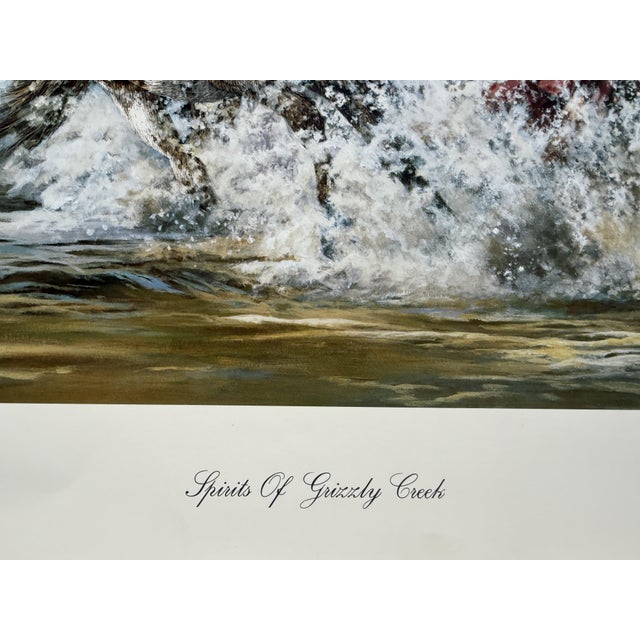 Art Deco "Spirit of Grizzley Creek" by Judy Larson 1994 Signed/Numbered Edition 430/2500 For Sale - Image 3 of 10