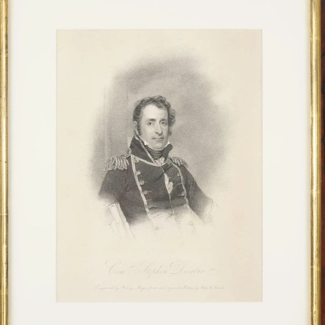 American Engraving of Commodore Stephen Decatur by John Jarvis, 1825 For Sale - Image 3 of 9