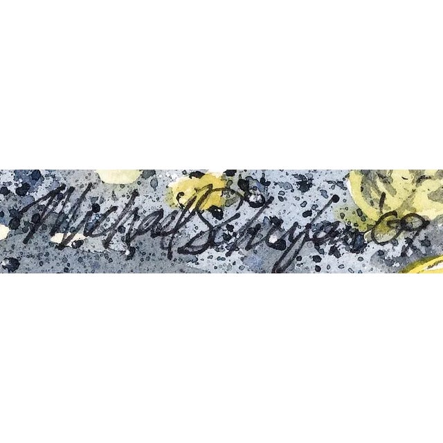 "Round Back" Painting of a Flower Stand For Sale - Image 4 of 4