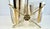 Mid-Century Modern 1960s Mid-Century Modern Gold & Frosted Stripe Cocktail Glass Barware Caddy, Set of 8 For Sale - Image 3 of 9