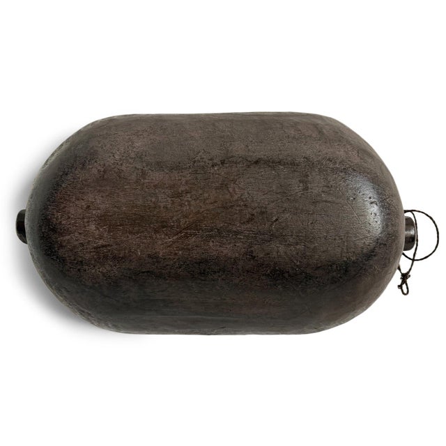 Vintage African Large Burundi Oval Wood Bowl For Sale - Image 4 of 4