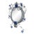 Hand Beaded Oval Mirror With Wired Floral Embellishments For Sale