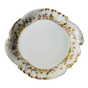 Haviland Limoges Hand-Painted Serving Tray, Baroque Asymmetrical Design, C. 1950