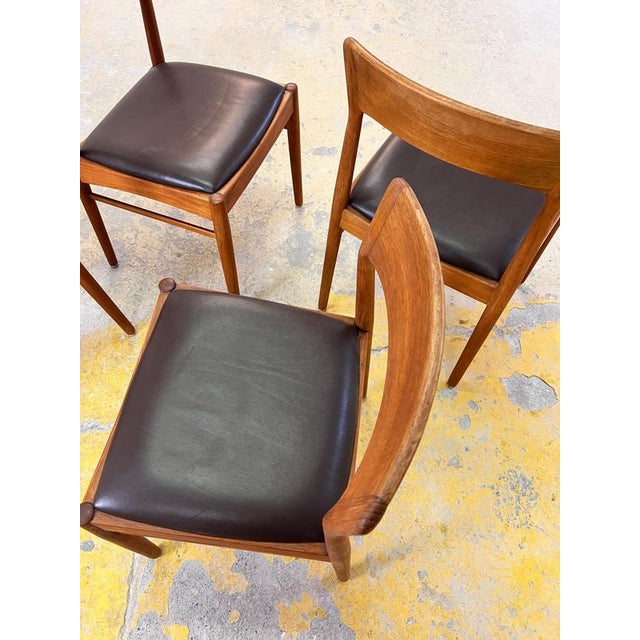 This set consists of four chairs by Danish designer Henning Kjærnulf, originally produced in the 1960s for the renowned...