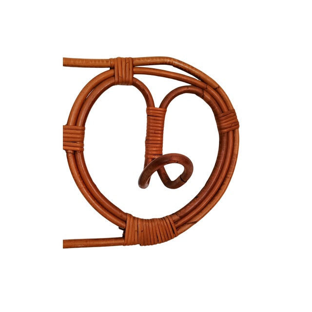 Bamboo and rattan wall coat rack, designed by Franco Albini and Franca Helg, made in Italy in the 1960s. I have official...