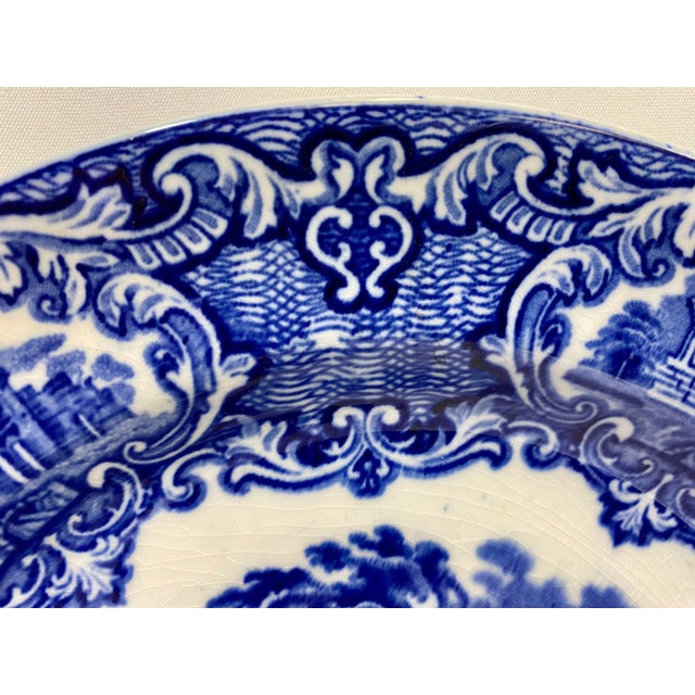 Ceramic Vintage Set of Four George Jones & Sons Abbey Plates in Blue & White From England - Circa 1910 For Sale - Image 7 of 11