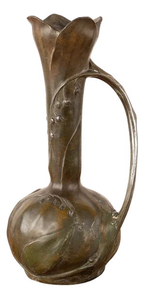 Art Nouveau Pewter Vase from Louis Chalon, 1910s