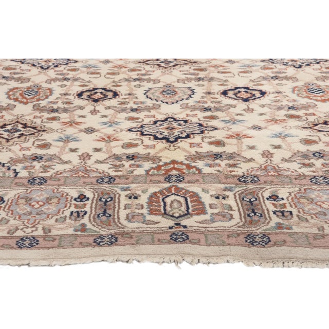 Late 20th Century Vintage Indian Tabriz Rug - 08'04 X 10'10 For Sale - Image 4 of 9