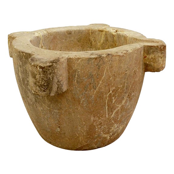 Large 19th Century Mortar in Saint Rémy Marble For Sale