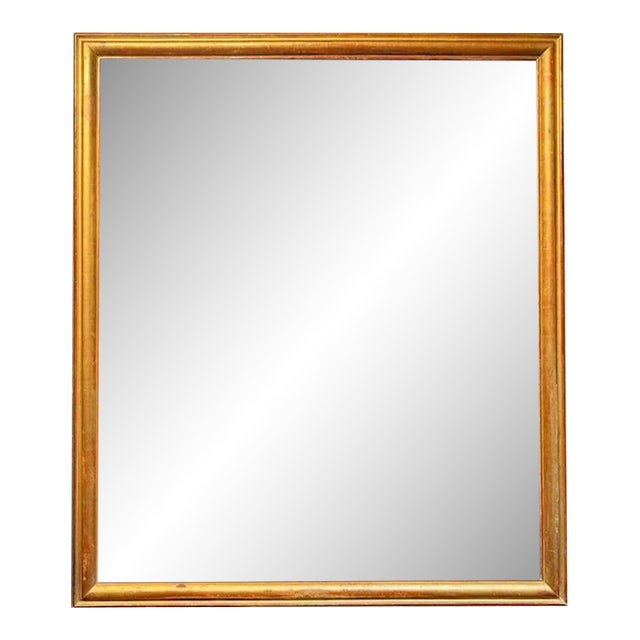 19th Century French Transitional Gold Gilt Mirror For Sale